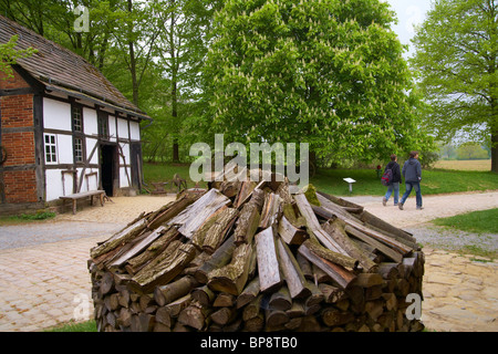 La LWL Freilichtmuseum (open air museum) Detmold, Padaborner village, LIPPE, Northrhine-Westphalia, Germania, Europa Foto Stock