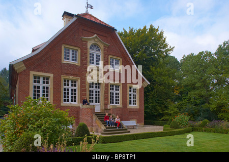 Foto all'aperto, il giorno di fine estate, Haus Rueschhaus, J.C.Schlaun, Annette von Droste-Huelshoff, Drostemuseum, Muenster-Nienberge, M Foto Stock