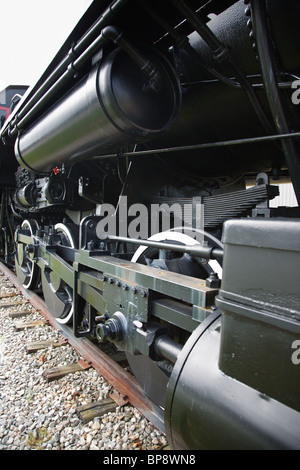 Un 1911 Baldwin 0-6-0 locomotiva a vapore sul display presso la Grand Trunk Railroad Museum in Gorham, New Hampshire USA Foto Stock