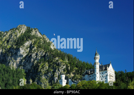 Il castello di Neuschwanstein e Hohenschwangau, Allgaeu, Svevia, Baviera, Germania Foto Stock