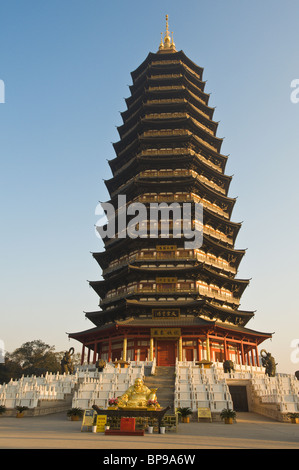 Cina, Changzhou. Tempio Tianning pagoda. Foto Stock