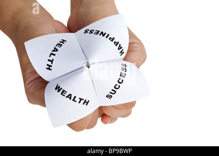 Carta Fortune Teller,concetto di equilibrio di vita Foto Stock