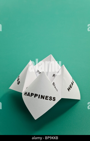 Carta Fortune Teller,concetto di equilibrio Foto Stock