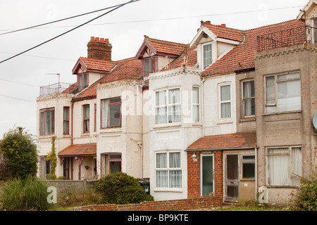 Happisburgh in North Norfolk è uno dei più rapidamente erodendo le coste delle Isole Britanniche. Foto Stock