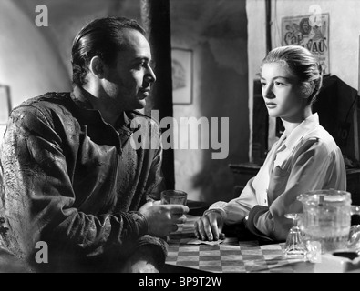 HERBERT LOM, ANOUK AIMEE, il GOLDEN SALAMANDER, 1950 Foto Stock