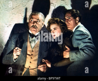 NIGEL BRUCE, HILLARY BROOK, basilico RATHBONE, Sherlock Holmes e la voce del terrore, 1942 Foto Stock