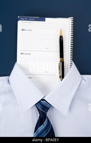 Personal Organizer e camicia, la concezione di business Foto Stock