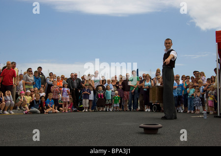 Street act, Kinsale Foto Stock