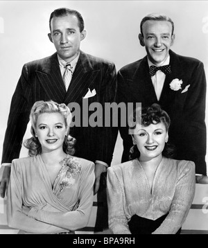 BING CROSBY, MARJORIE REYNOLDS, Fred Astaire, VIRGINIA DALE, HOLIDAY INN, 1942 Foto Stock