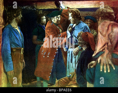 In scena con Robert NEWTON Treasure Island (1950) Foto Stock