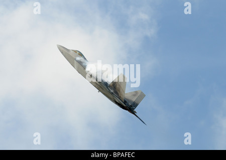 Lockheed Martin F-22 Raptor visualizza a 2010 RIAT Royal International Air Tattoo RAF Fairford Gloucestershire in Inghilterra Foto Stock