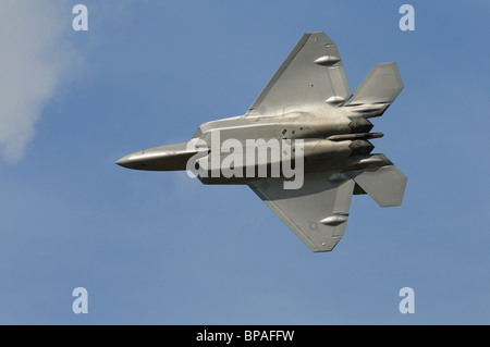 Lockheed Martin F-22 Raptor visualizza a 2010 RIAT Royal International Air Tattoo RAF Fairford Gloucestershire in Inghilterra Foto Stock