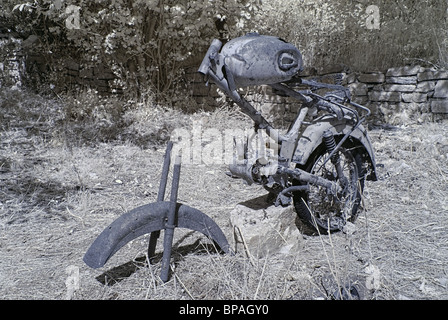 Ha rovinato la Moto - Paleo Perithia Foto Stock