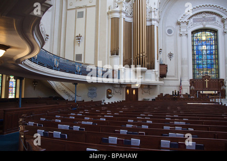 Interno della US Naval Academy Cappella, Annapolis, Maryland, Stati Uniti d'America Foto Stock