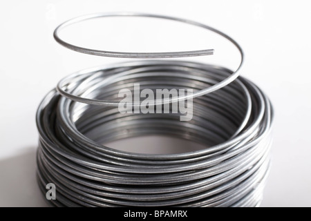 Una bobina di luce indicatore di filo metallico. Foto Stock