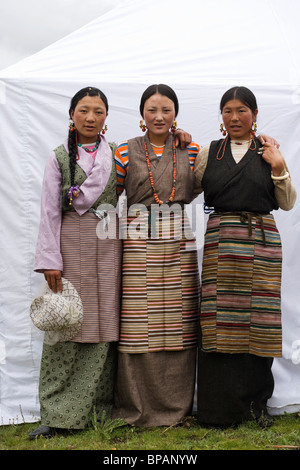 Costume Horse Festival Litang Tibet Cina buddismo Foto Stock