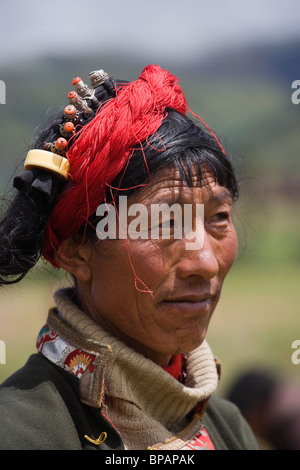 Costume Horse Festival Litang Tibet Cina buddismo Foto Stock