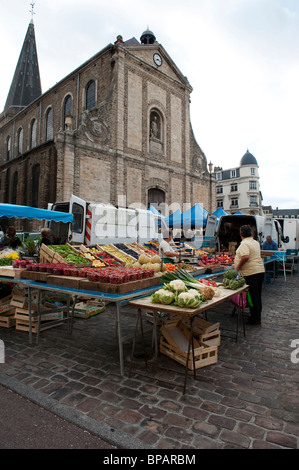 Mercato di Boulogne sur Mer, Francia Foto Stock