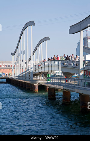 Il Footbridge. Moll de la Fusta. Barcellona. Spagna Foto Stock