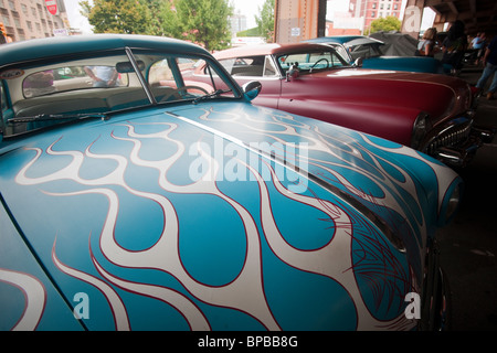 Decimo annuale "Kustom uccide e Hot Rod brivido' auto show di Williamsburg, Brooklyn quartiere di New York Foto Stock