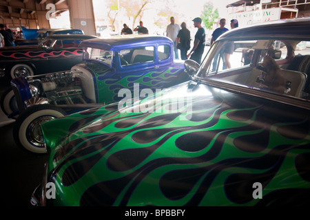 Decimo annuale "Kustom uccide e Hot Rod brivido' auto show di Williamsburg, Brooklyn quartiere di New York Foto Stock