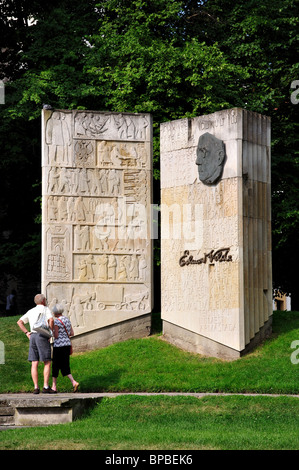 Scrittore estone Edward Vilde Memorial, la Città Vecchia di Tallinn, Harju County, della Repubblica di Estonia Foto Stock