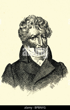 Georges Cuvier. Celebre naturalista francese e anatomista. 1769-1832. Illustrazione di antiquariato. 1900. Foto Stock