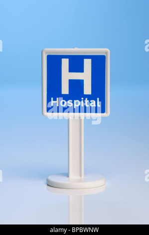 Giocattolo segno dell'ospedale Foto Stock