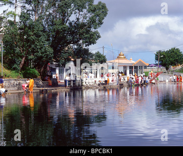 Pellegrinaggio indù sito, Grand Bassin, Savanne distretto, Repubblica di Mauritius Foto Stock