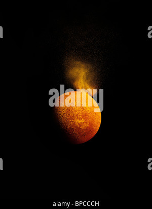 Una simulazione di un solar flare Foto Stock