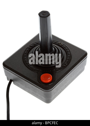 Atari retrò elettronico video game controller joystick dagli anni settanta Foto Stock