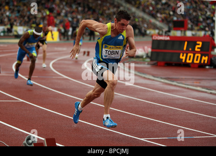 Robert TOBIN, 400m calore B a Aviva London Grand Prix, il Crystal Palace di Londra. Agosto 2010. Foto Stock