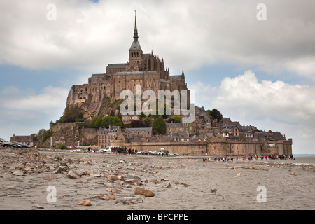 Mont Saint Michel Abbey, Normandia, Francia Foto Stock