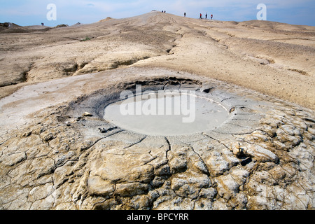 La Berca vulcani di fango sono un geologici e botanici di prenotazione Situato nel Berca Comune nella Contea di Buzau in Romania Foto Stock