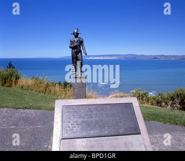 Il capitano James Cook Memorial, East Cape, Gisborne, Gisborne Regione, Nuova Zelanda Foto Stock