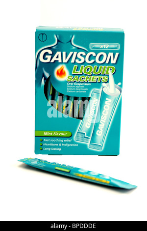 Gaviscon bustine di liquido Foto Stock