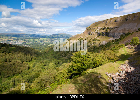 Craig y Cilau NNR; Brecon Beacons; Galles Foto Stock