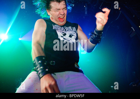 Significa Melin esegue presso la US Air Guitar Championships di New York City di Irving Plaza. Luglio 22, 2010. Foto Stock