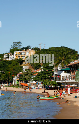 Spiaggia di canto, Buzios, Stato di Rio de Janeiro, Brasile. Foto Stock