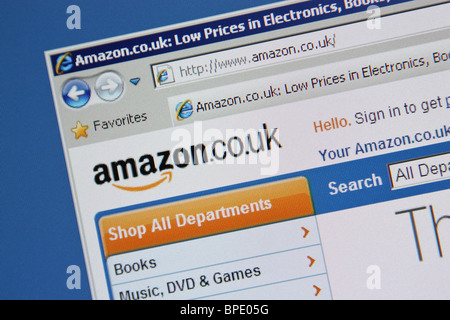 Amazon UK shopping online pagina web Foto Stock