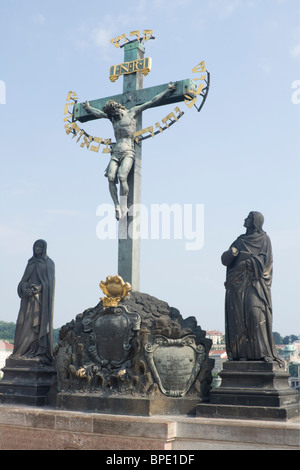 Ponte Carlo statua Foto Stock