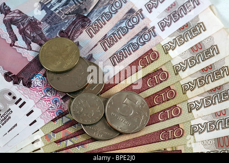 Rubli russi Foto Stock