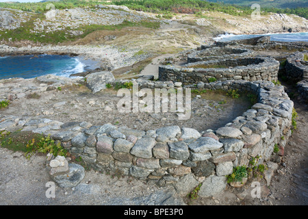 Castro de Baroña, Porto Do Son, La Coruña, Galizia, Spagna Foto Stock