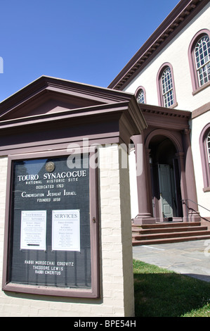 Sinagoga Touro, Newport, Rhode Island, Stati Uniti d'America - la più antica sinagoga negli Stati Uniti (1763). Foto Stock