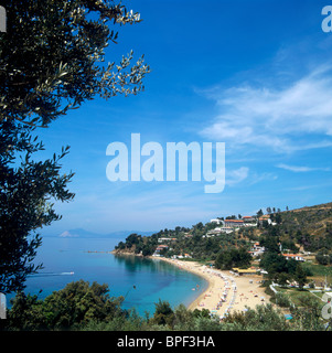 Troulos Beach, Skiathos, Isole Sporadi, Grecia Foto Stock