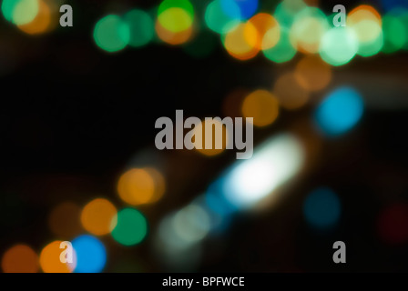 Di notte le luci della città Foto Stock