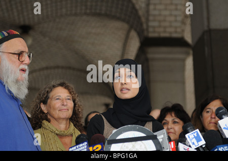 In occasione di una conferenza stampa tenutasi il mese di agosto 25, 2010 di un gruppo chiamato New York vicini per valori americani che supporta Park51. Foto Stock