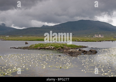 Loch Chill Donnain, Kildonan, Sud Uist Ebridi Esterne, Western Isles, Scozia. SCO 6466 Foto Stock