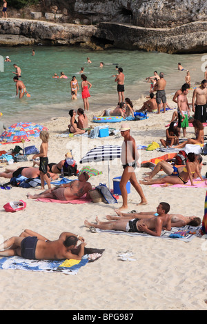 Cala Llombards spiaggia Maiorca Maiorca Foto Stock