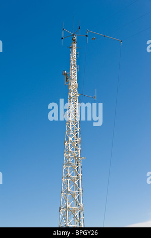 Una comunicazione radio montante di sollevamento Foto Stock